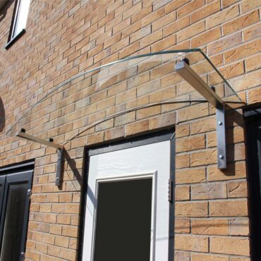 Eğimli Cam Sundurma - Paslanmaz Radüslü Cam Sundurma