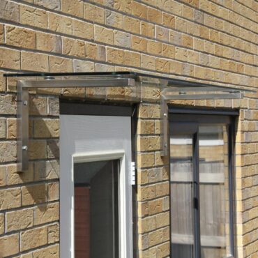 Düz Paslanmaz L Taşıyıcılı Cam Sundurma - Düz Cam Sundurma