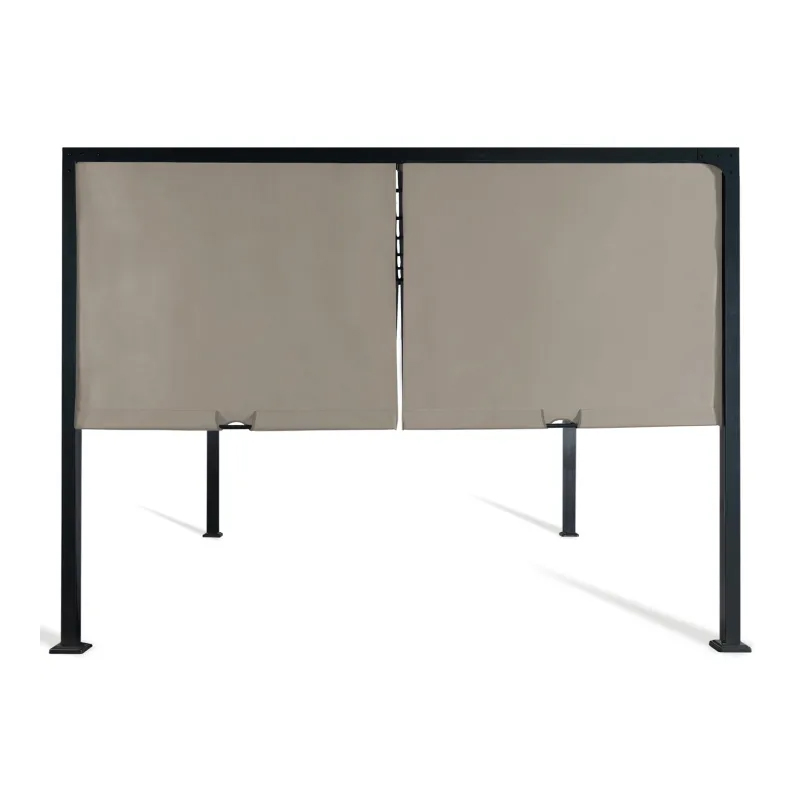 Alunox Serisi Metal Gövdeli Kare Çardak – Açık Yanlı (26 m²)