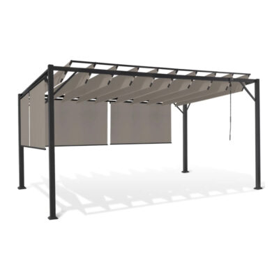 8 Nerion Serisi Çift Kolonlu Modern Metal Çardak (30 m²)