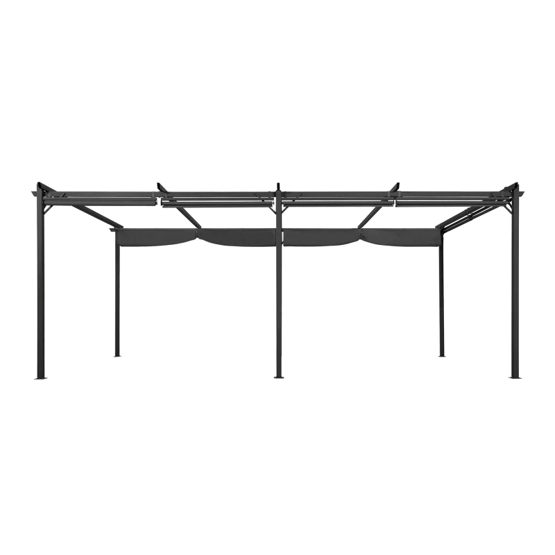Veltora Serisi Antrasit Metal Çardak – Dört Ayaklı (28 m²)