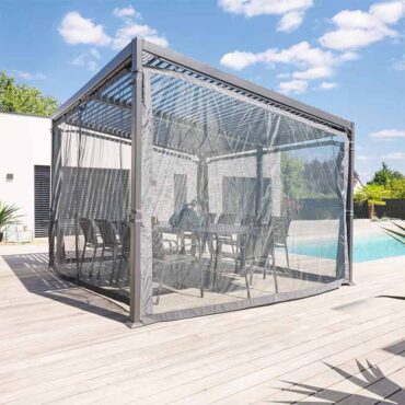 Veltro Serisi Antrasit - Bioklimatik Pergola (Perdeli)