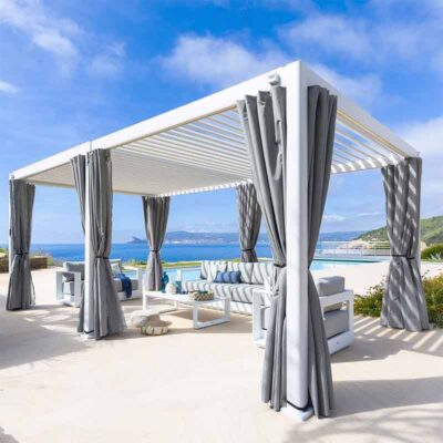bioklimatik-pergola-3 Zenora Serisi Beyaz Tek Yönlü - Bioklimatik Pergola (Çiftli)