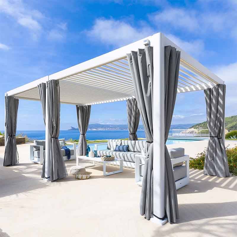 Zenora Serisi Beyaz Tek Yönlü - Bioklimatik Pergola (Çiftli)