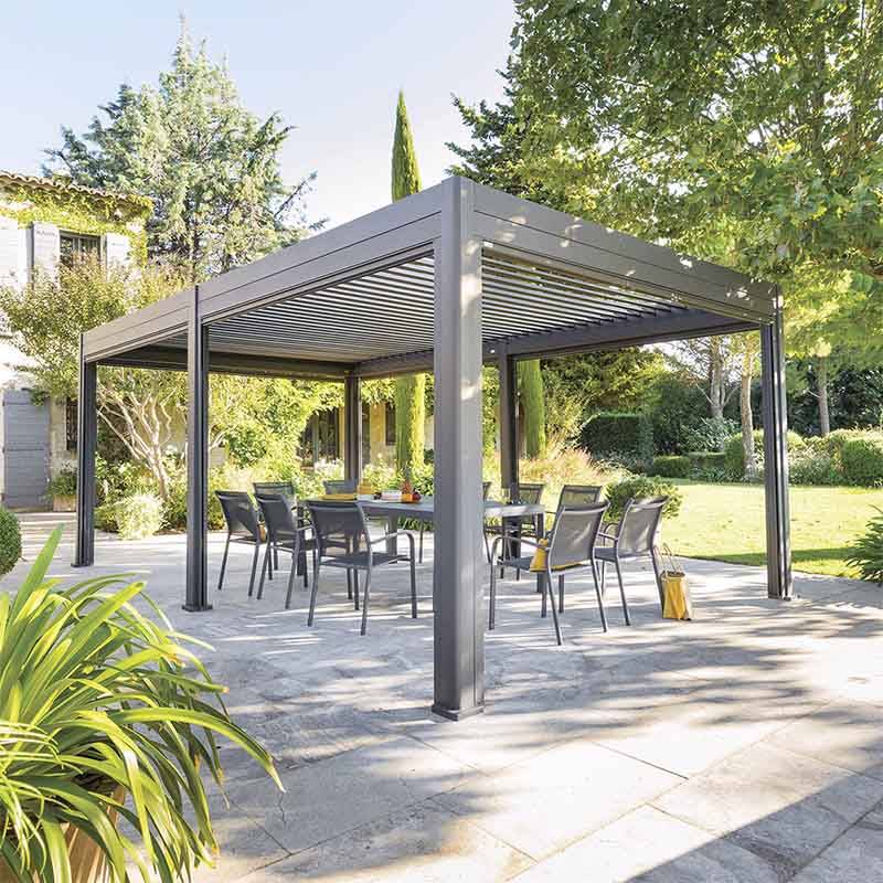 Modera Serisi Antrasit Standart – Bioklimatik Pergola (Çiftli)