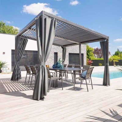 bioklimatik-pergola-7 Orvion Serisi - Antrasit Standart Çift Yönlü Bioklimatik Pergola (Tekli)