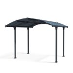 Palram Carports Arcadia 4300 Grey Bronze CutOut Luxport Serisi Radüslü Çift Kanat Açık Otopark Sundurması (20 Metrekare)