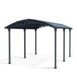 Palram Carports Arcadia 5000 Grey Bronze CutOut Luxport Serisi Radüslü Çift Kanat Açık Otopark Carport (30 Metrekare)