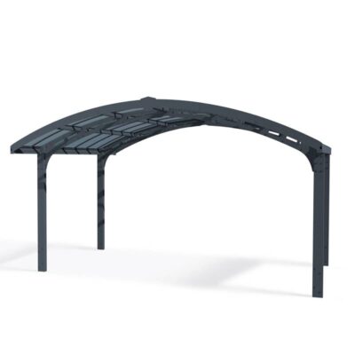 Carvera Serisi Radüslü Yükseltilmiş Çift Kanatlı Carport (30 Metrekare)