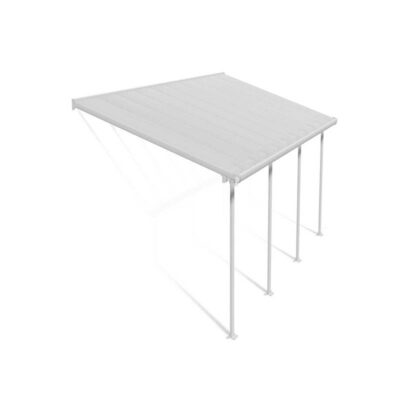 kanopi-10 Vera Serisi 36 m² Kanopi - Beyaz (RAL 9002) Taşıyıcılı Kanopi (12 Metre x 3 Metre)