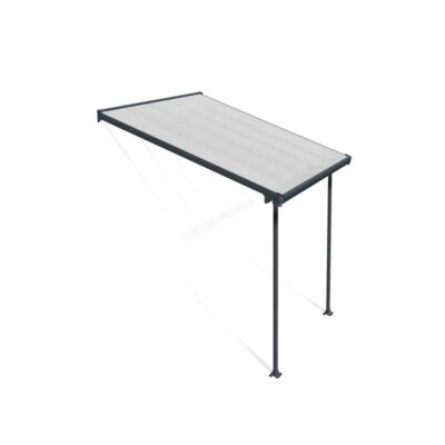 kanopi-2 Vera Serisi 12 m² Kanopi - Antrasit (RAL 7016) Taşıyıcılı Kanopi (4 Metre x 3 Metre)