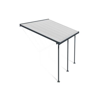 kanopi-4 Vera Serisi 24 m² Kanopi - Antrasit (RAL 7016) Taşıyıcılı Kanopi (6 Metre x 3 Metre)
