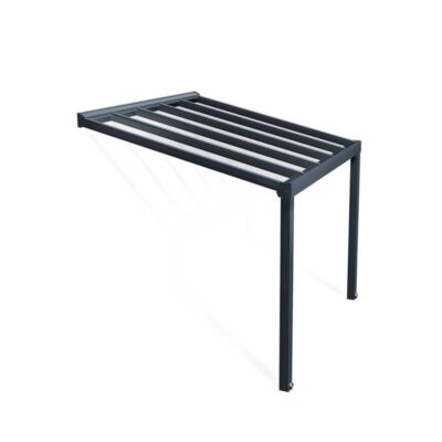 kanopi-51 Arvento Serisi 9 m² - Antrasit Metal Konstrüksiyon Kanopi (3 Metre x 3 Metre)