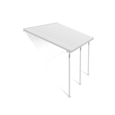 kanopi-6 Vera Serisi 24 m² Kanopi - Beyaz (RAL 9002) Taşıyıcılı Kanopi (8 Metre x 3 Metre)