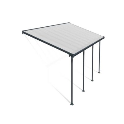 kanopi-9 Vera Serisi 36 m² Kanopi - Antrasit (RAL 7016) Taşıyıcılı Kanopi (12 Metre x 3 Metre)