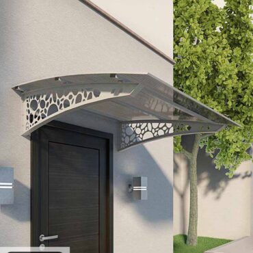 Lale - Fonksiyonel Kapı Sundurması (120x70) RAL 7016 Antrasit Taşıyıcı - Gri Levha