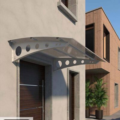 Modern - Kapı Üstü Sundurma (140x70) RAL 7016 Antrasit Taşıyıcı - Şeffaf Panel