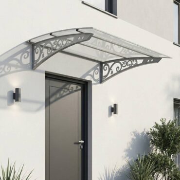 Lale - Kapı Üstü Sundurma (160x70) RAL 7016 Antrasit Taşıyıcı - Şeffaf Levha