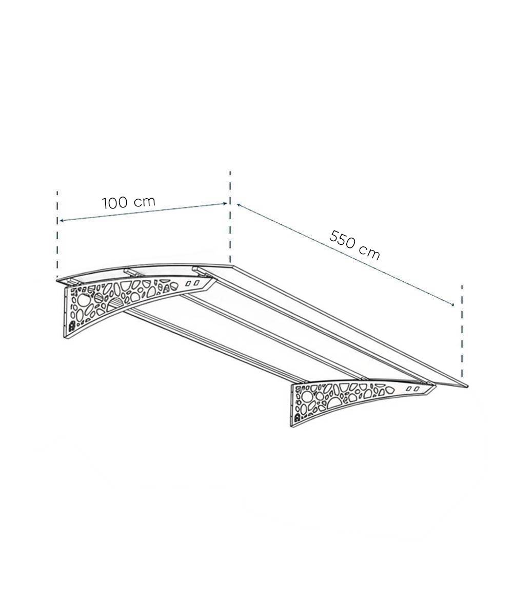 cakiltasi-100-550 Çakıltaşı Serisi | Alüminyum Gri Taşıyıcı | Gri Üst Kaplama (550 cm x 100 cm)