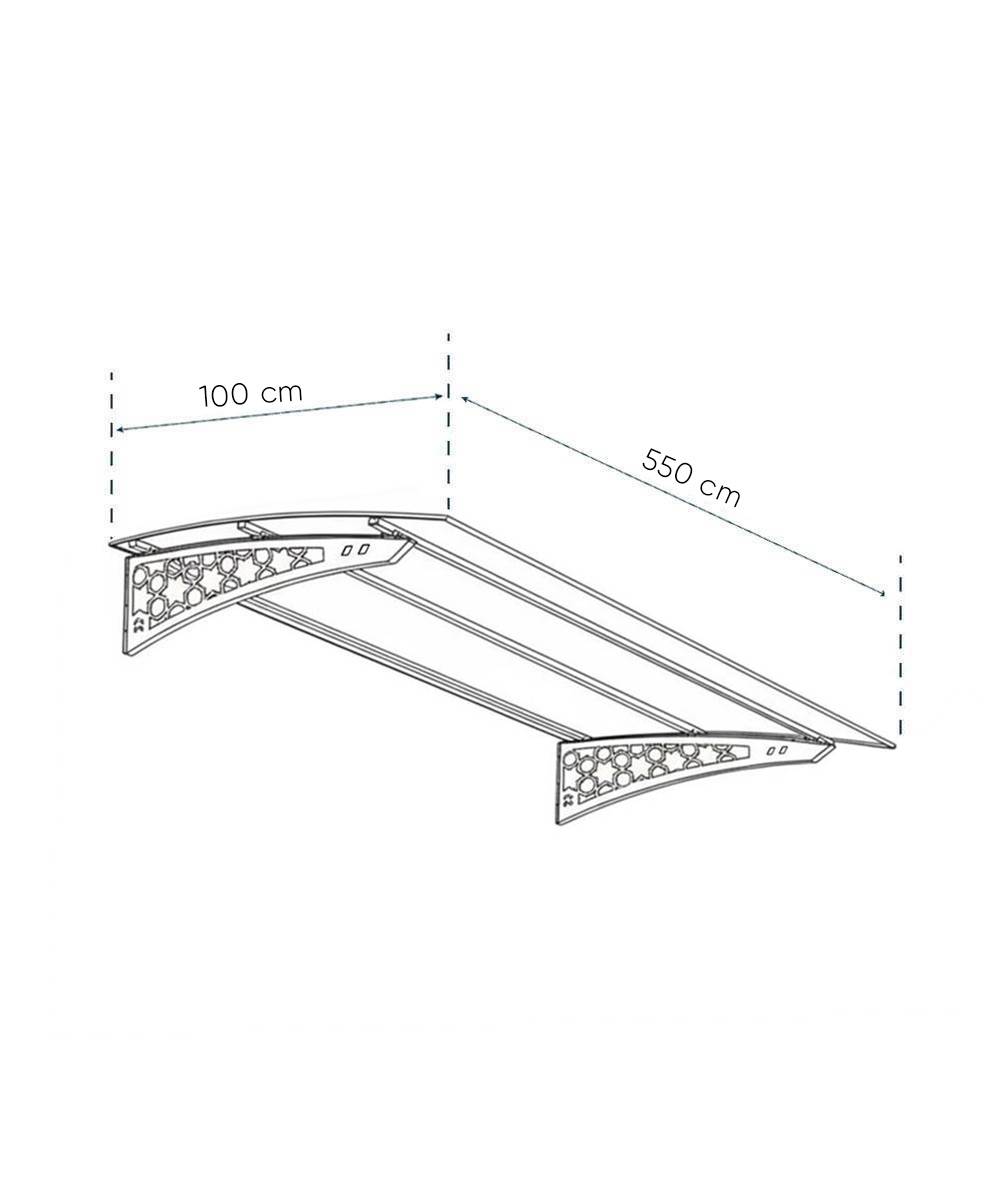 selcuklu-100-550 Selçuklu Serisi | Antrasit Taşıyıcı | Füme Üst Kaplama (550 cm x 100 cm)
